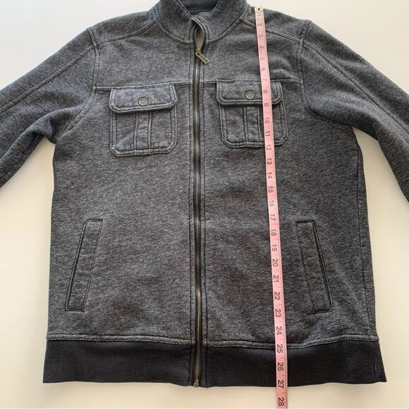 Apt. 9 Men’s Heather Gray Zip Up Sweater Medium - Picture 4 of 7